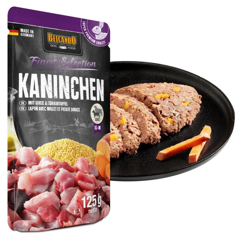 BELCANDO Finest Selection Einzelbeutel Frischebeutel Nassfutter Hunde, 125g