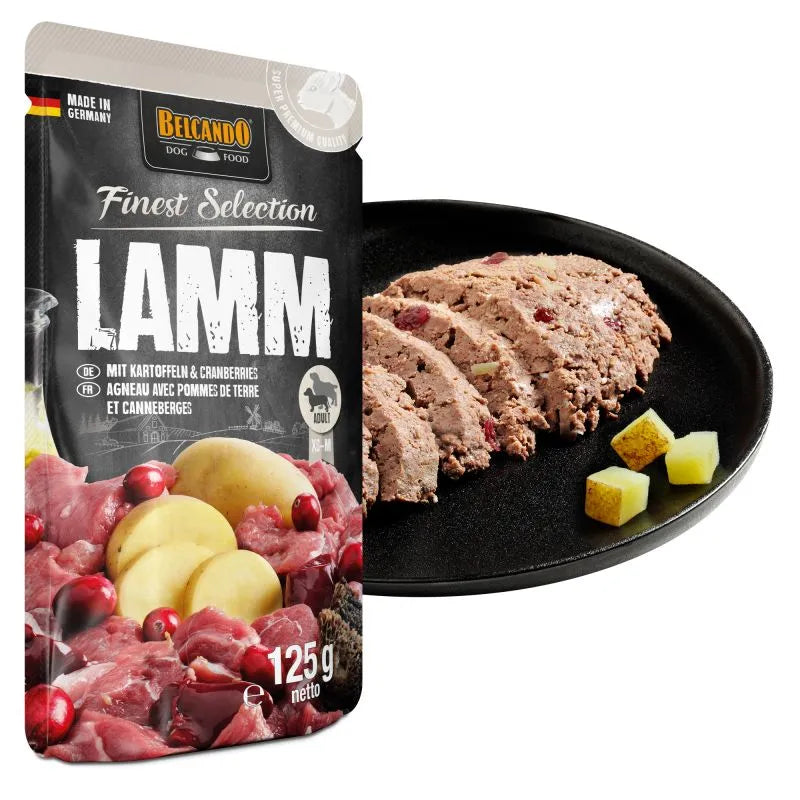 BELCANDO Finest Selection Einzelbeutel Frischebeutel Nassfutter Hunde, 125g