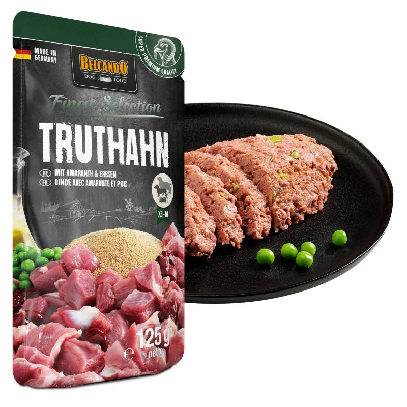BELCANDO Finest Selection Einzelbeutel Frischebeutel Nassfutter Hunde, 125g