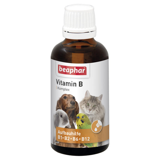 Beaphar Vitamin B Komplex - zur Versorgung  beanspruchter Tiere mit wichtigen B-Vitaminen, 50 ml