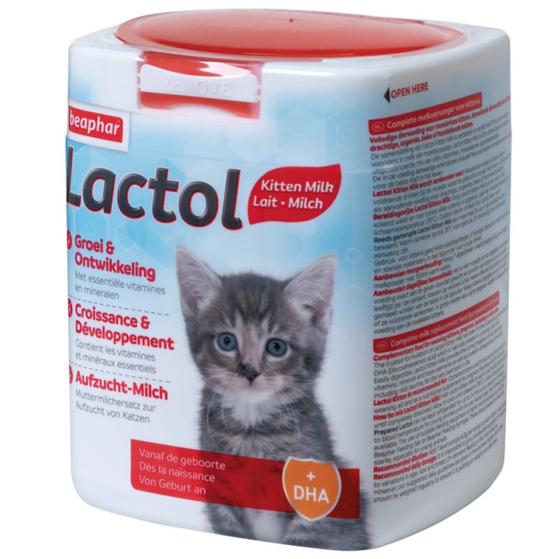 Beaphar Lactol Aufzuchtmilch, Muttermilchersatz für Katzen und mutterlose Kitten