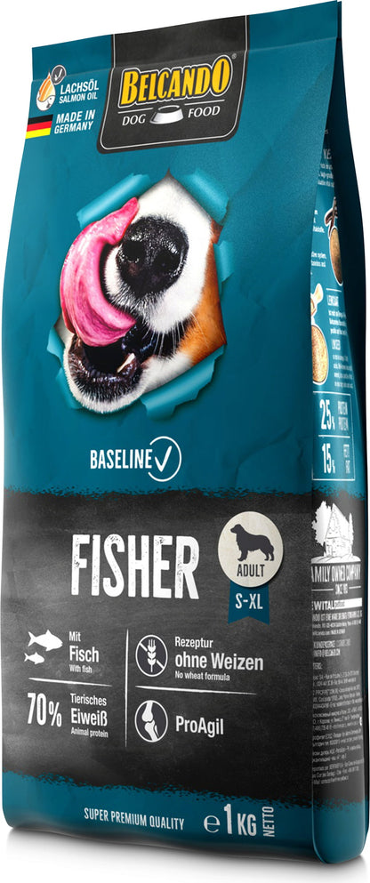 Belcando Baseline "Fisher", Trockenfutter für Hunde mit erhöhter Aktivität, 70% tierisches Eiweiß