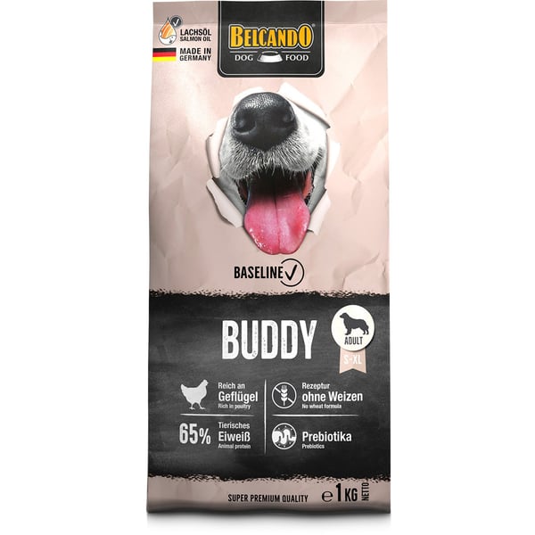 Belcando Baseline "Buddy" für ausgewachsene Hunde mit normaler Aktivität, 65 % tierisches Eiweiß