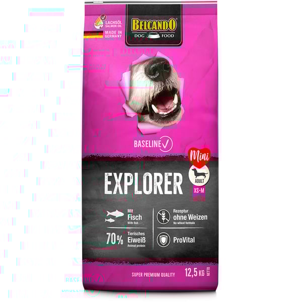 Belcando Baseline "Explorer" für ausgewachsene Hunde kleiner und mittlerer Rassen, 70% tierisches Eiweiß
