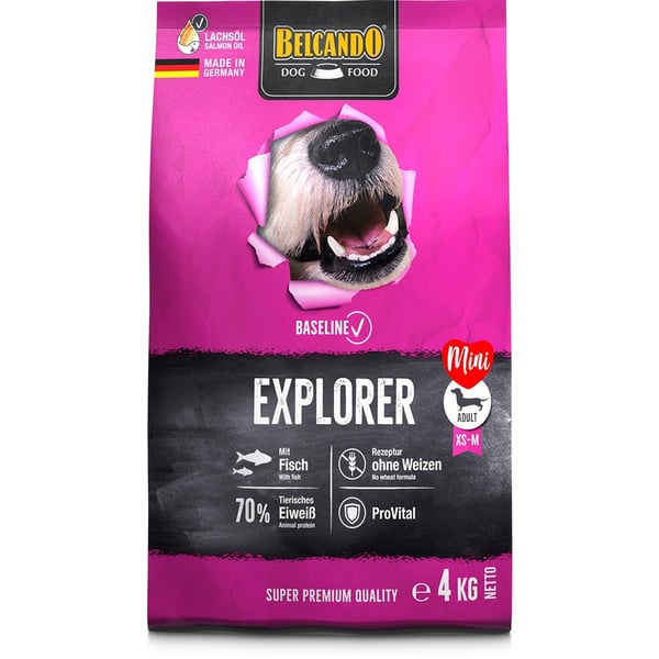 Belcando Baseline "Explorer" für ausgewachsene Hunde kleiner und mittlerer Rassen, 70% tierisches Eiweiß
