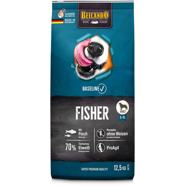 Belcando Baseline "Fisher", Trockenfutter für Hunde mit erhöhter Aktivität, 70% tierisches Eiweiß