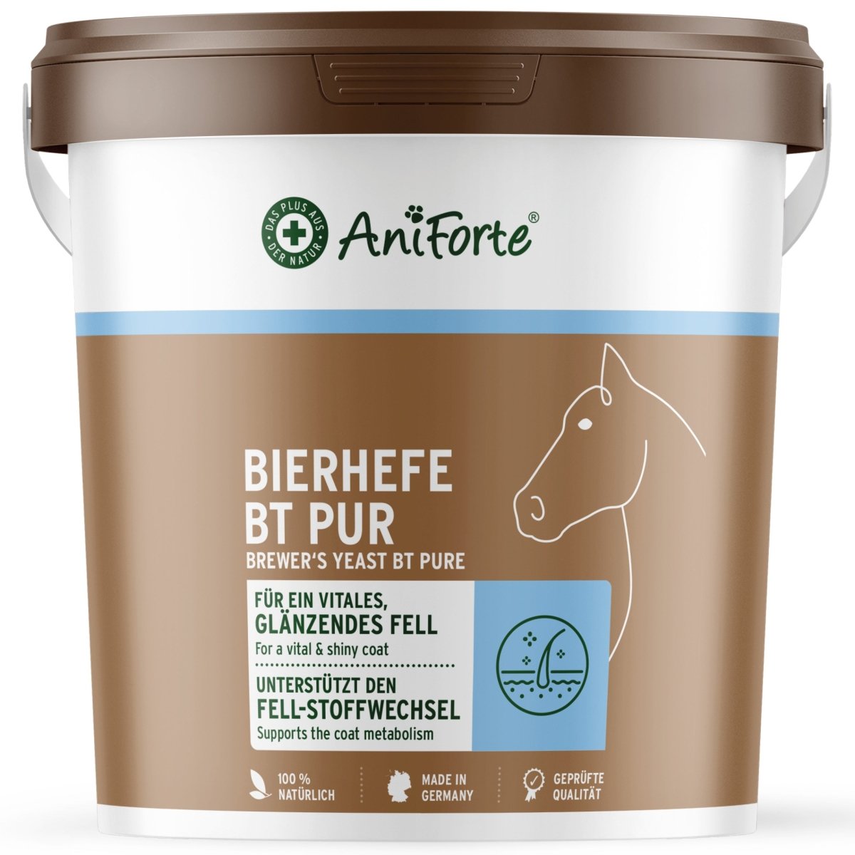 Aniforte Bierhefe BT Pulver Fellpflege & Verdauung für Pferde & Ponys
