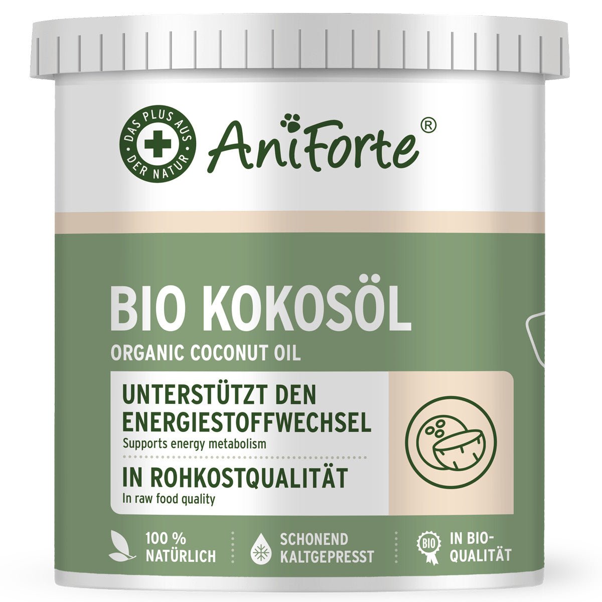 Aniforte Bio Kokosöl für Stoffwechsel & Immunsystem Hund & Katze