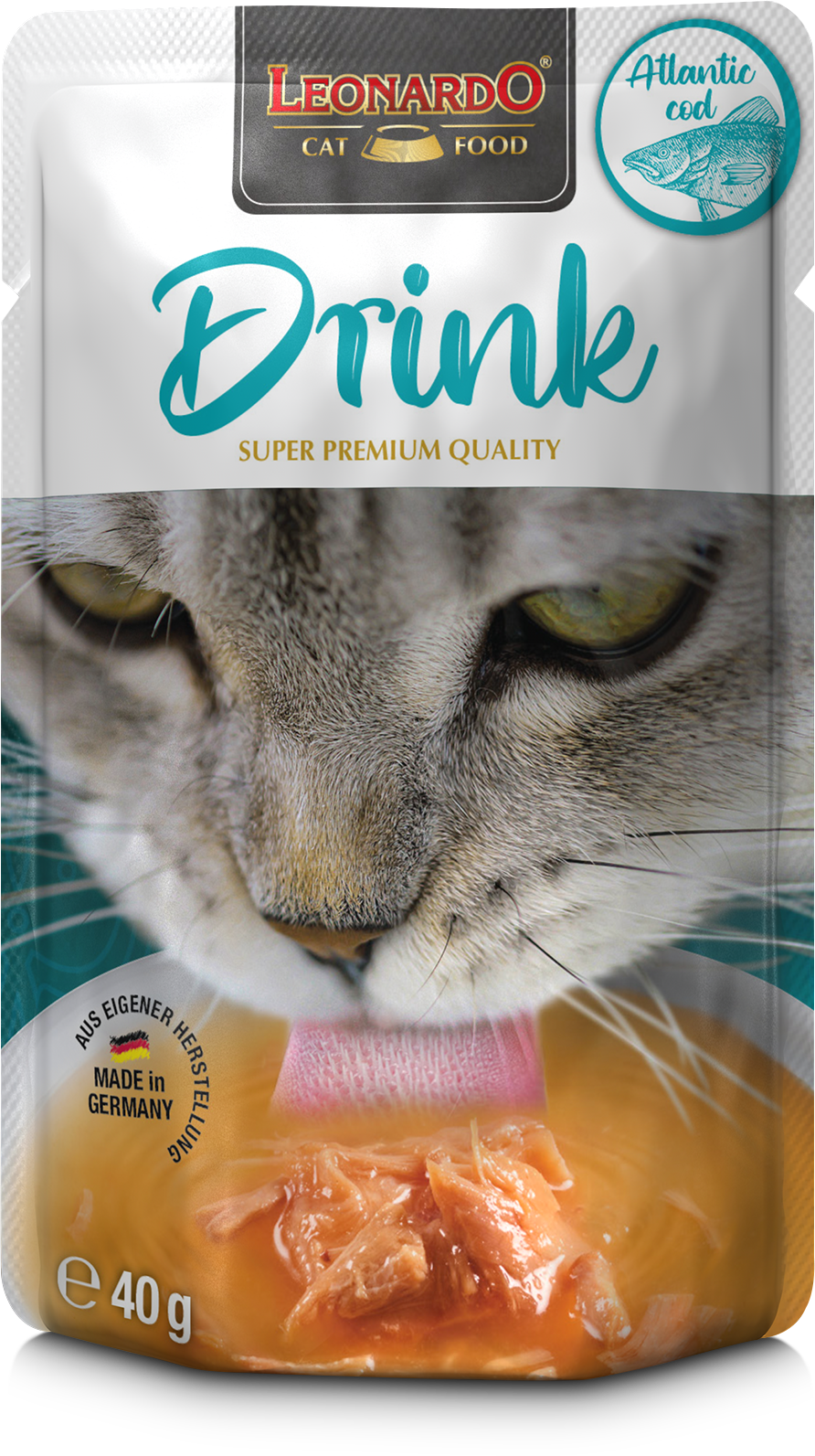 Leonardo Frischebeutel - 20 Drinks -  fördern die Wasseraufnahme, Ideal zur Ergänzung von Trockenfutter, a 40g