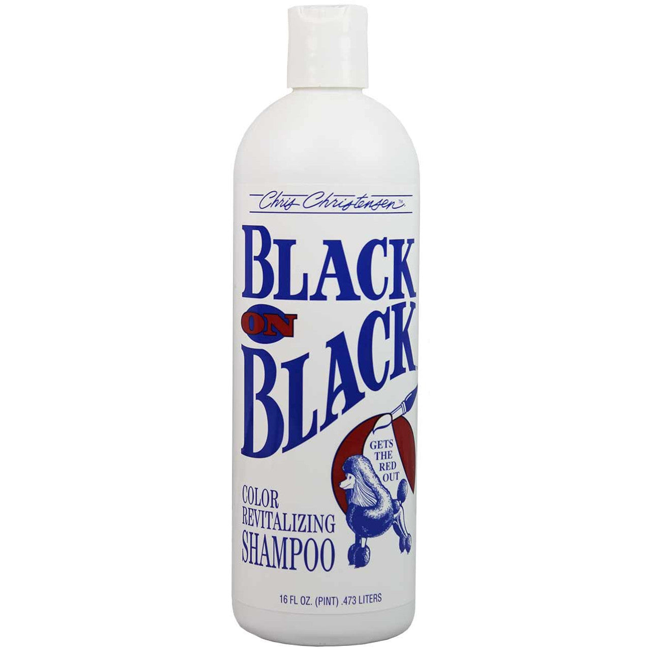 Chris Christensen Black on Black Shampoo, Farbintensivierendes Shampoo Hund und Katze, 473 ml