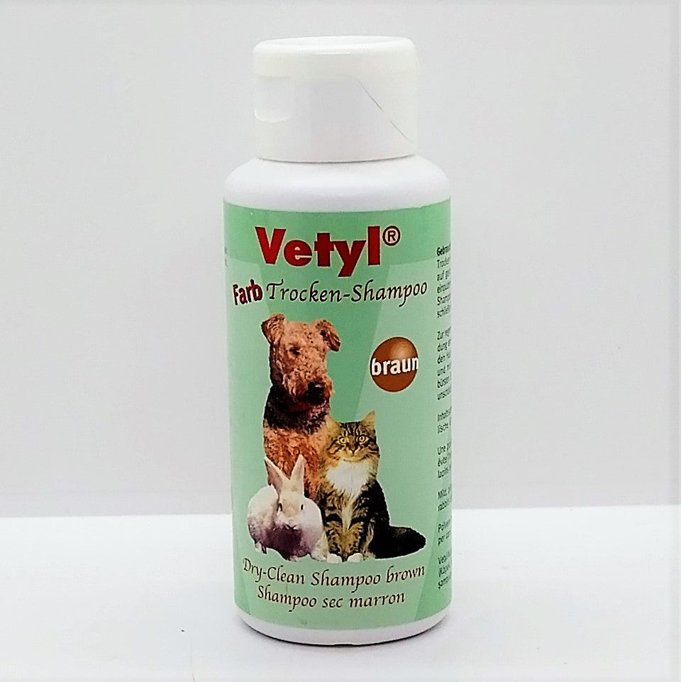 Vetyl Trockenshampoo, Trockenreinigungspuder verschiedene Farben, mild, für alle Pelztiere