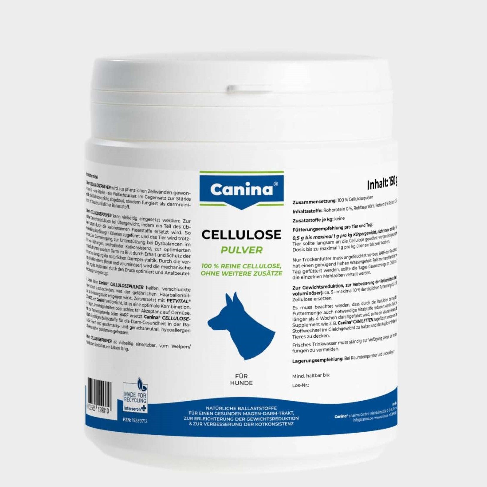 Canina CELLULOSE PULVER – Ballaststoffe für Hund & Katze