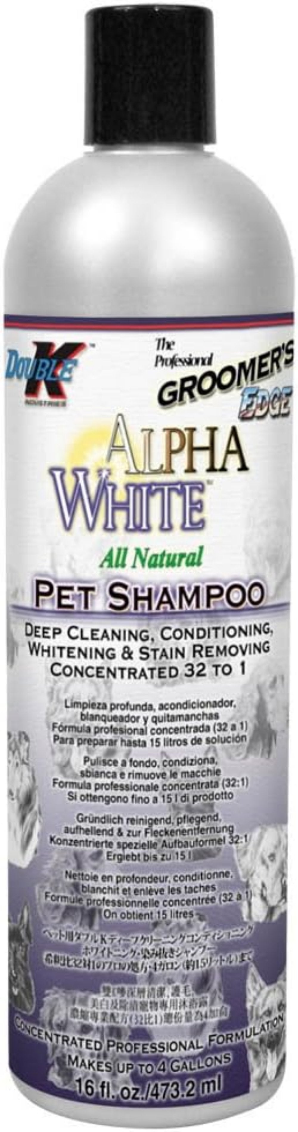 Double K Alpha White Shampoo Groomers Edge Weißshampoo Katzenshampoo Hundeshampoo