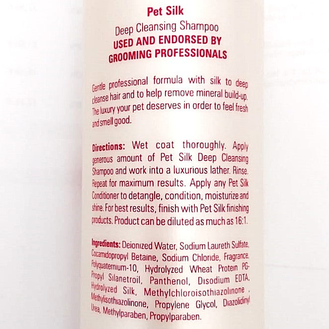 Pet Silk Deep Cleansing Shampoo entfernt gründlich überschüssiges Fett und Schmutz Hunde Katzen, 473ml