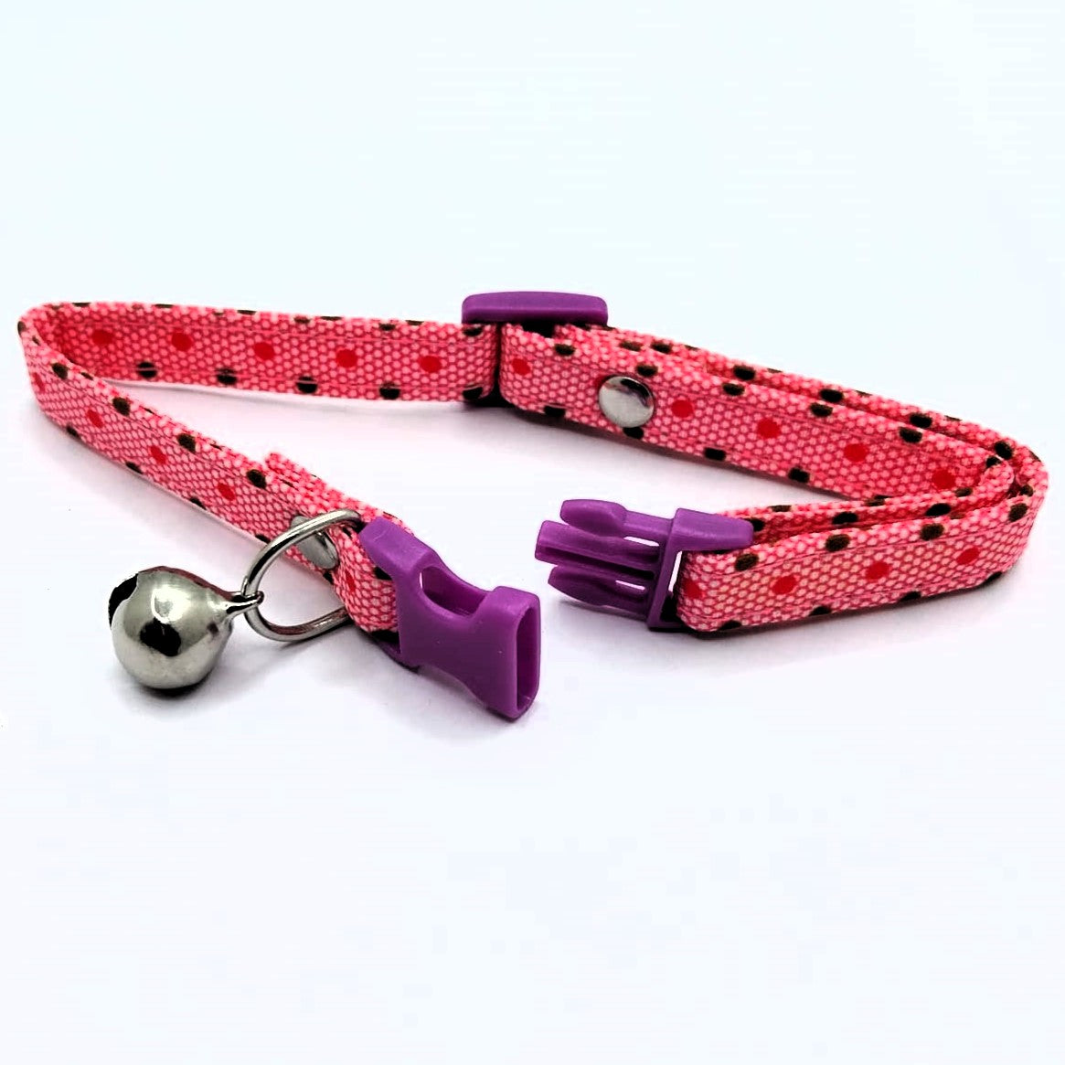 Cat Circus Katzenhalsband - Cat Collar Dotty print, Nylon Halsband mit Sicherheitsverschluss, 18 - 28 cm