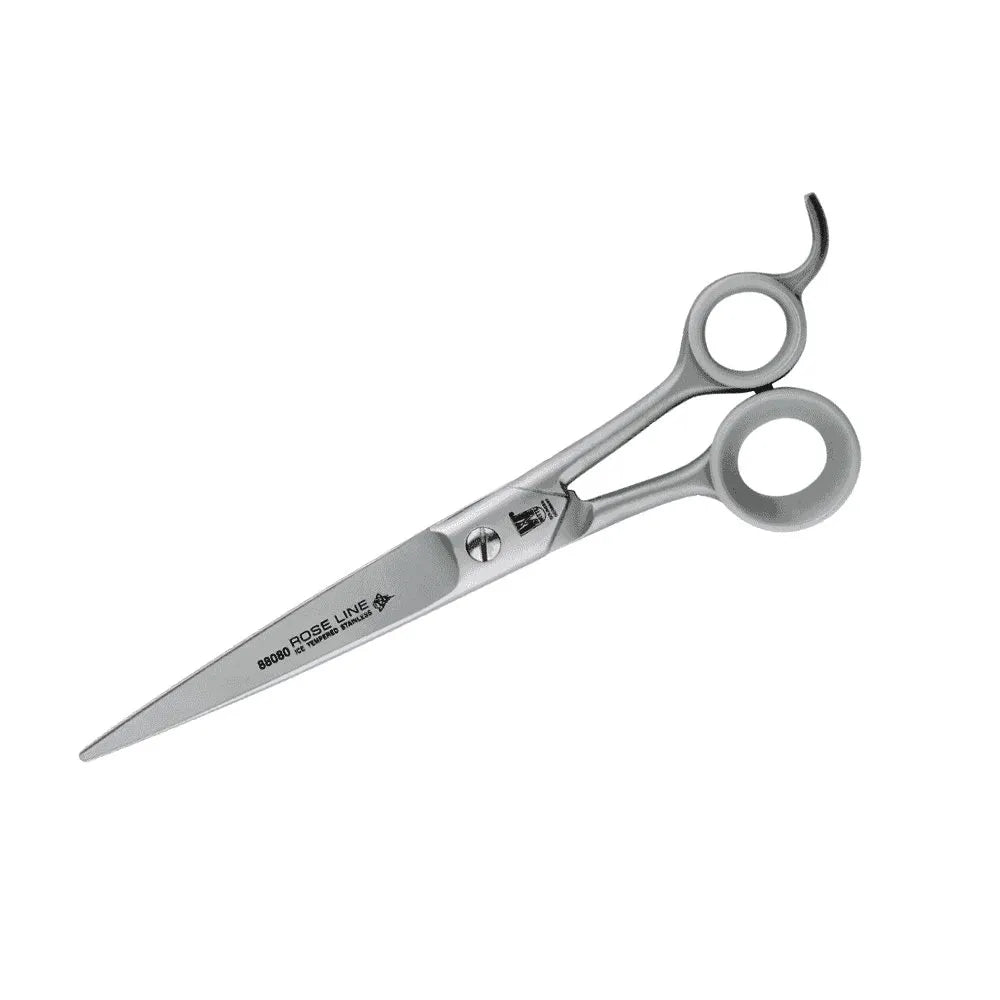 Rose Line 88080 / 88081 Grooming-Schere 8,25" mit Fingerhaken – Satin, Magenta, Purple oder Gold