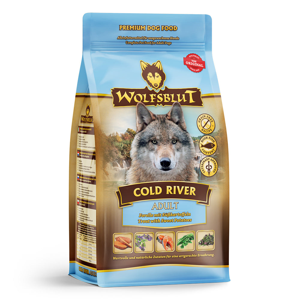 Wolfsblut Cold River Adult Forelle Süßkartoffel ohne Getreide gut verträglich
