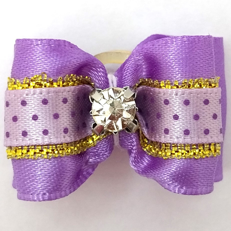 Show Tech Hundeschleifen Pet Bows gestärkt, verschiedene Farben mit Strassstein und Gummiband, ca. 3cm