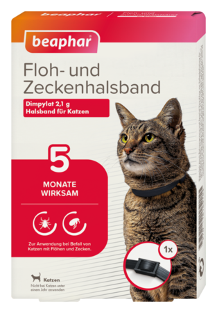 Beaphar Floh- und Zeckenhalsband zur äußerlichen Anwendung bei Befall von Katzen, 35 cm