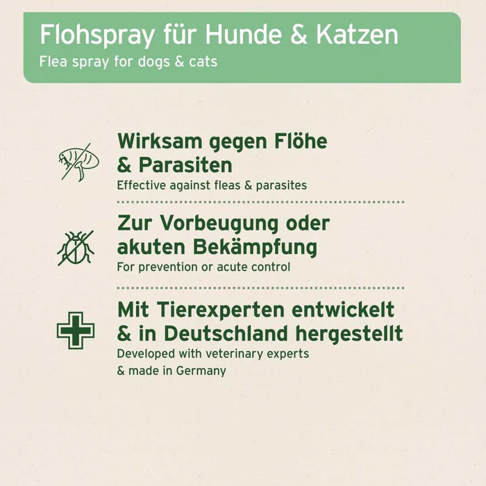 AniForte Floh-EX Spray, Repellent zur Flohabwehr am Tier und als Raumspray für Hunde & Katzen, 250ml
