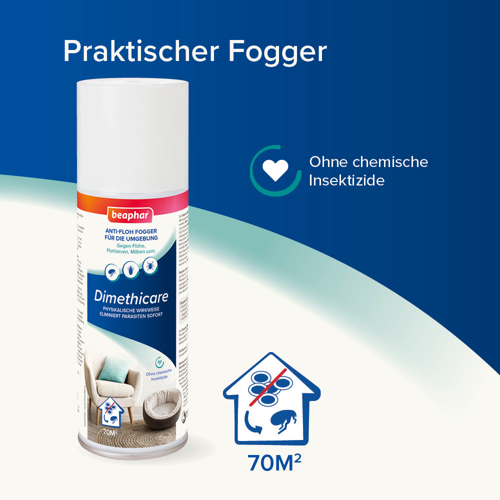 Beaphar Dimethicare Anti-Floh Fogger für Wohnungen und Tierumgebungen, 200ml