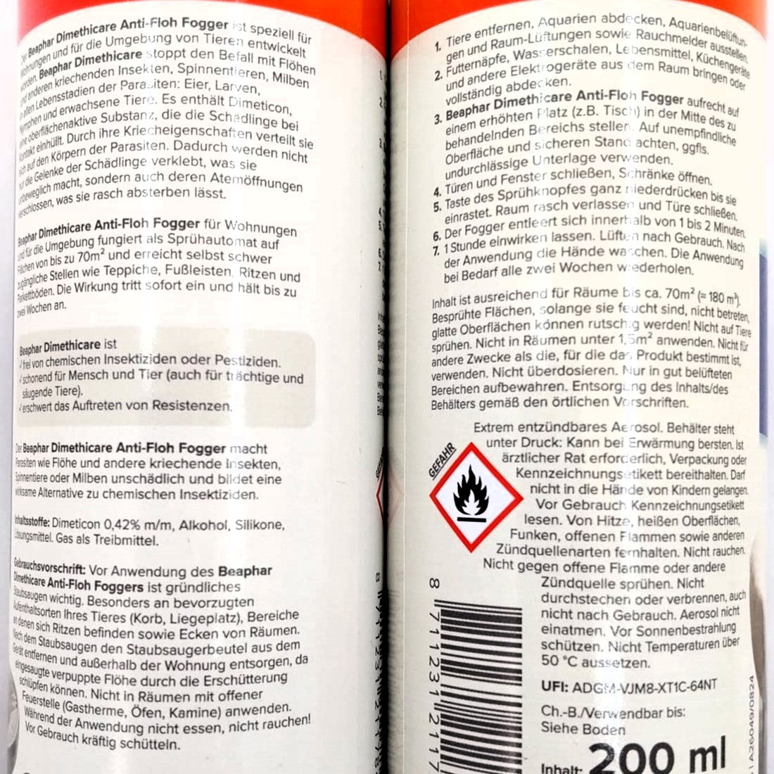 Beaphar Dimethicare Anti-Floh Fogger für Wohnungen und Tierumgebungen, 200ml