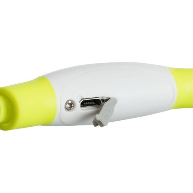 Trixie Flash Leuchtring, Hunde-Leuchthalsband mit USB-Anschluss, bis zu 8 Stunden Dauerlicht