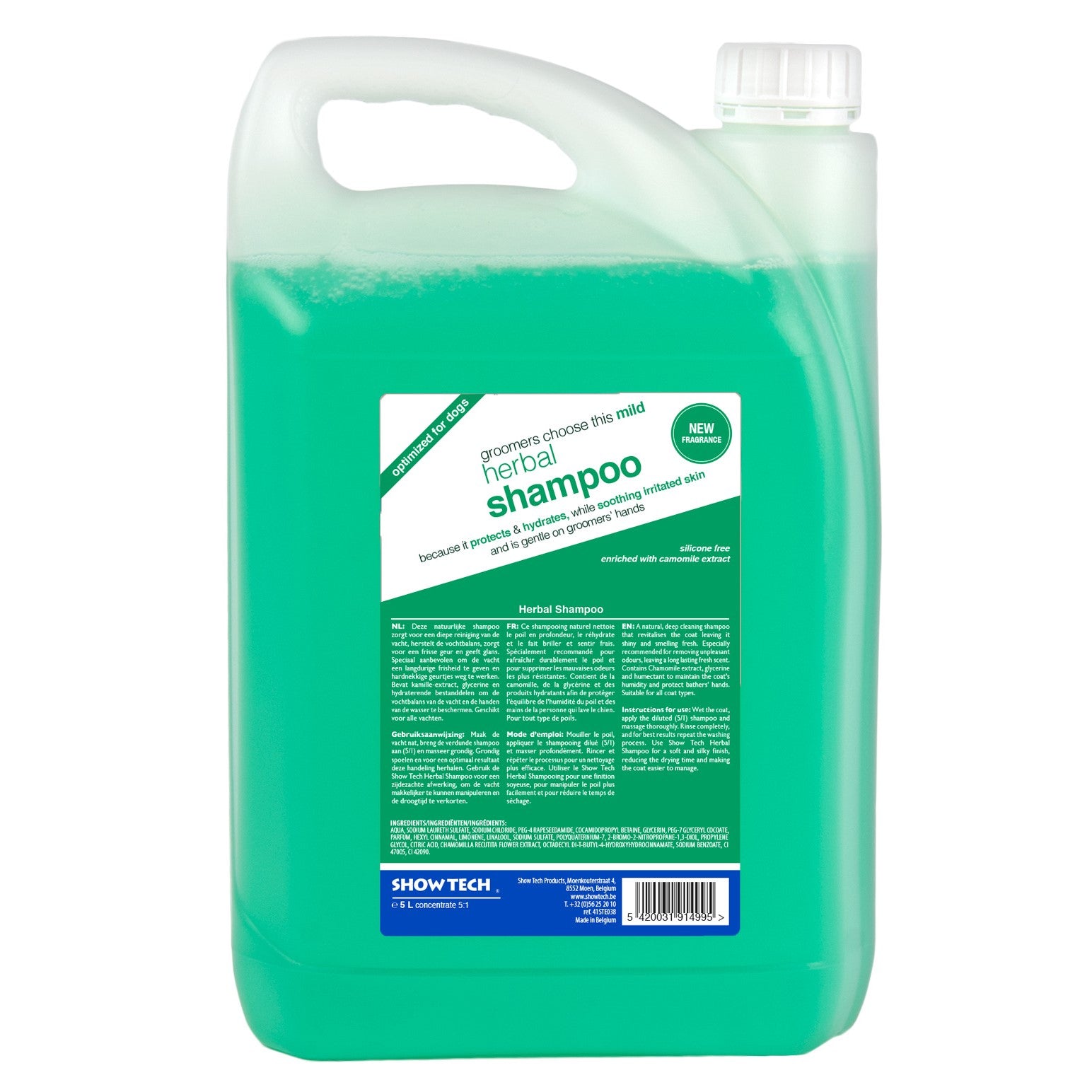 Show Tech Herbal Shampoo, Kräutershampoo für sanfte Reinigung von Hunden und Katzen