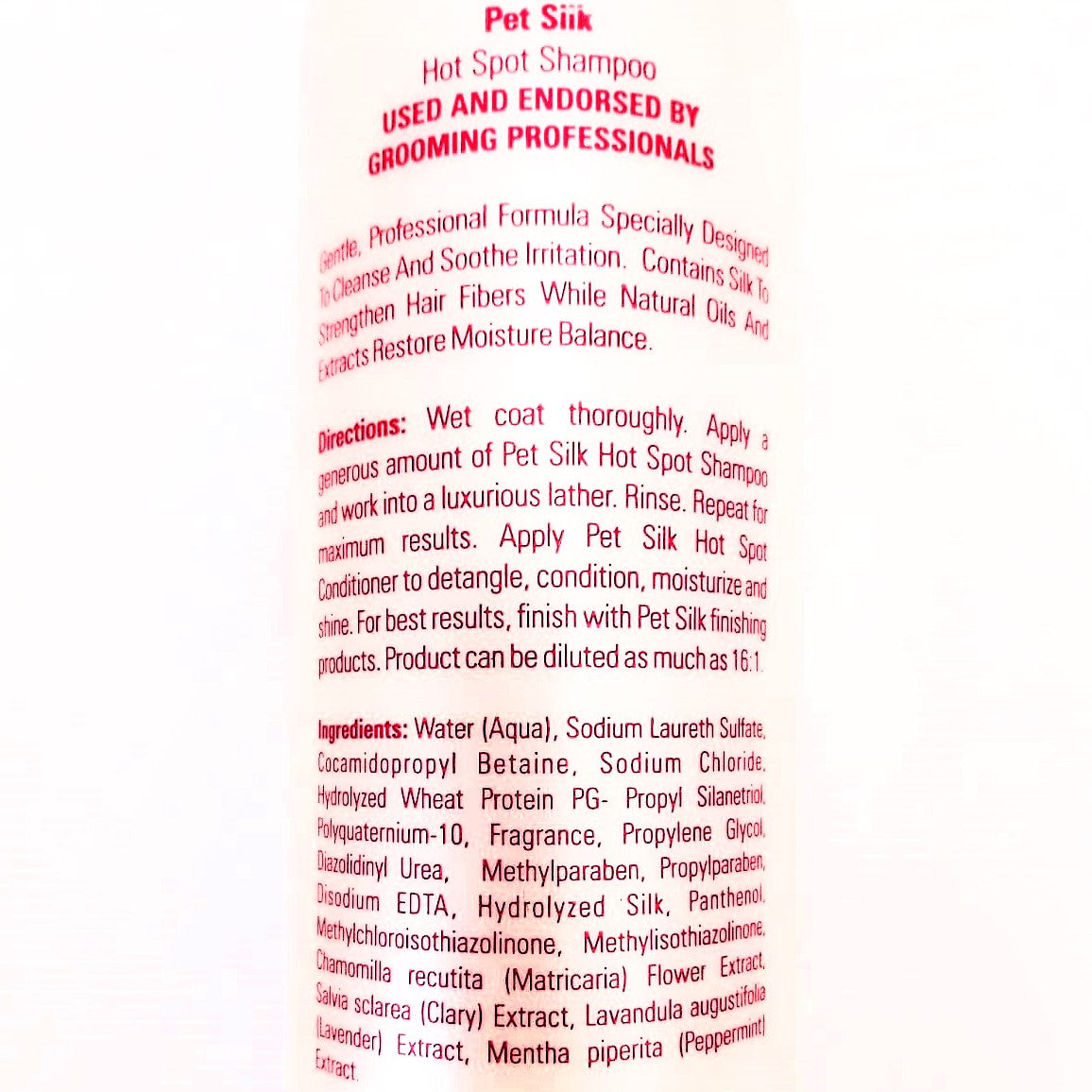 Pet Silk Hot Spot Shampoo 473ml, Haustiere mit Hautreizungen Hautproblemen, Hundepflege Katzenpflege