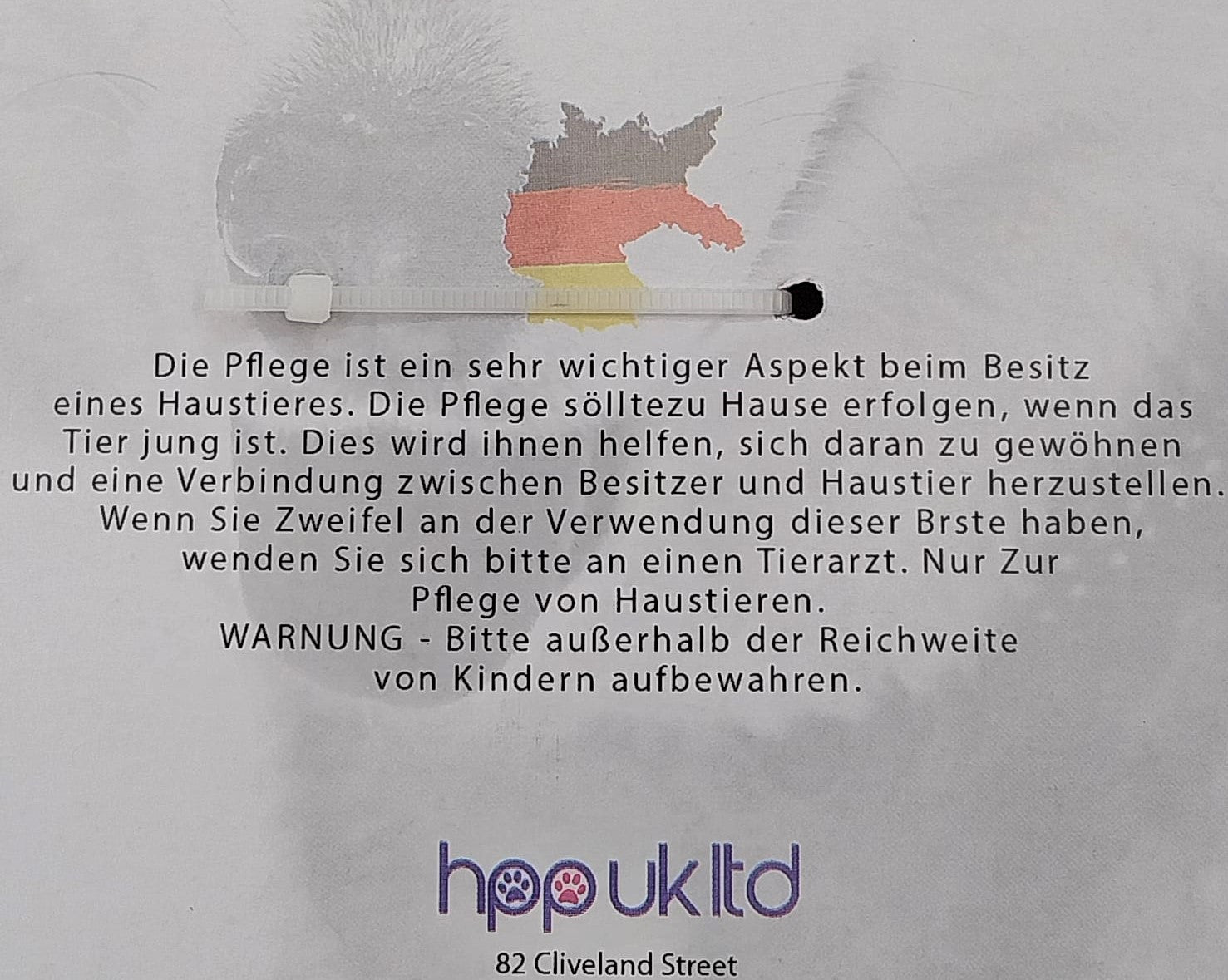 HPP Mini Dematting Rake, Entfilzungskamm, Unterwollkamm mit 10 abgerundeten Klingen in Wellenschliff