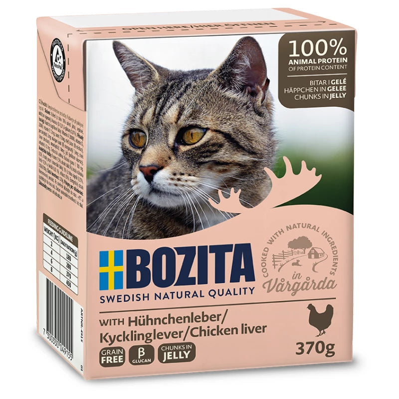 Bozita Häppchen in Gelee Nassfutter Katzenfutter 370 gramm