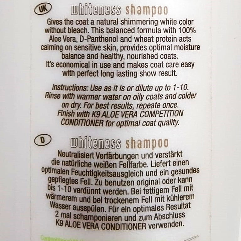 K9 Whiteness Competition Shampoo – Hund & Katze, 300 ml