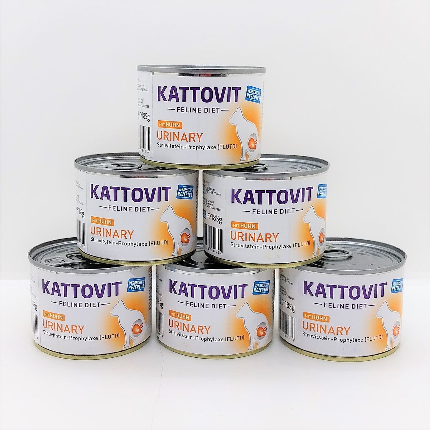 Kattovit Feline Diet - Struvitstein-Prophylaxe (FLUTD) Urinary Huhn, Urinary Kalb, Dose 185 g