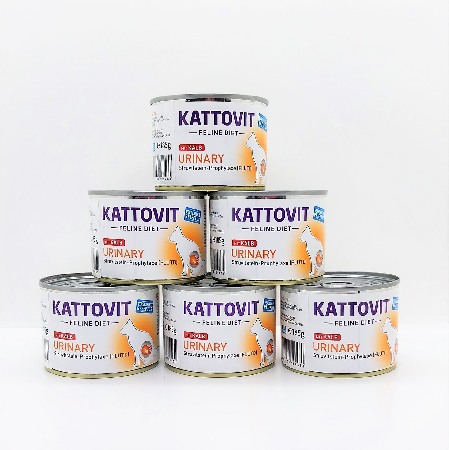 Kattovit Feline Diet - Struvitstein-Prophylaxe (FLUTD) Urinary Huhn, Urinary Kalb, Dose 185 g