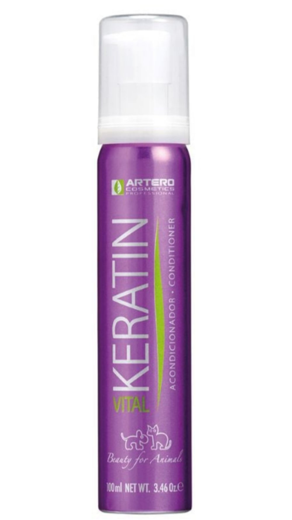 Artero Keratin Vital Conditioner für Tier mit langem seidigen Fell, 100 ml und 650 ml + Pumpe
