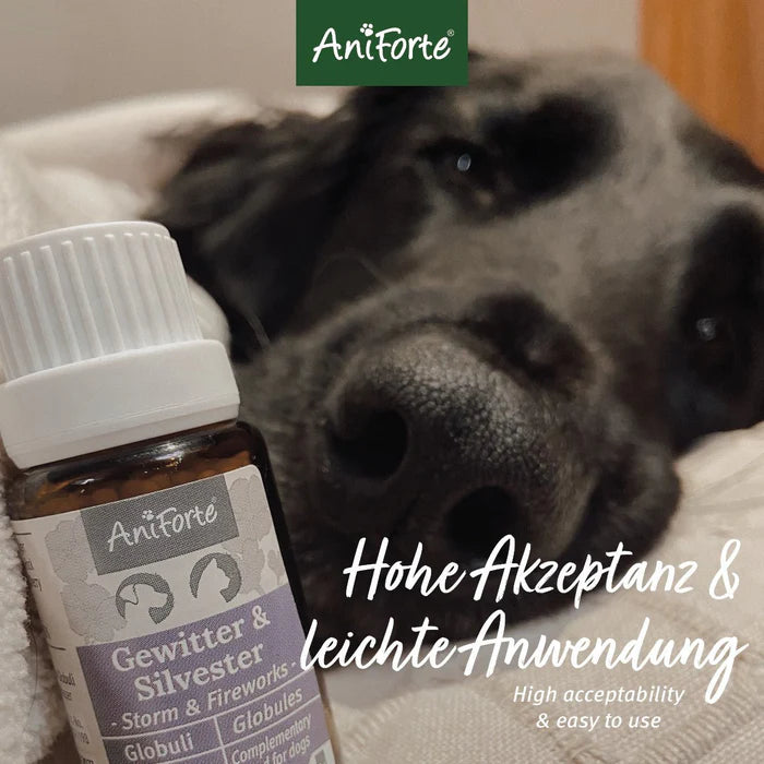 AniForte Bachblüten Gewitter & Silvester, pflanzliche Globuli nach alter traditioneller Rezeptur 15g