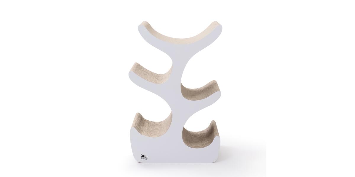 Kratzmöbel aus Wellpappe white tree 75 cm für Katzen