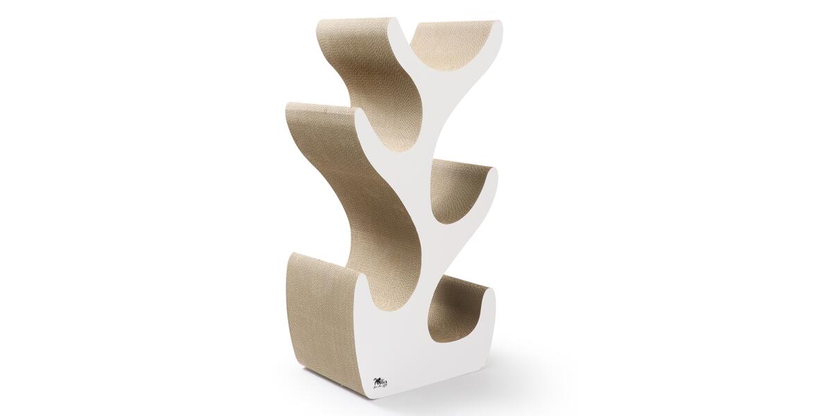 Kratzmöbel aus Wellpappe white tree 90 cm für Katzen