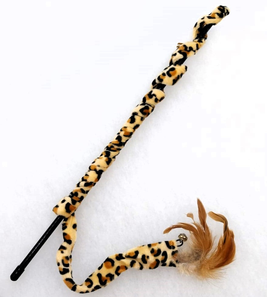 Katzenangel Plüschrute Leopard – Safari-Optik für wilden Spielspaß