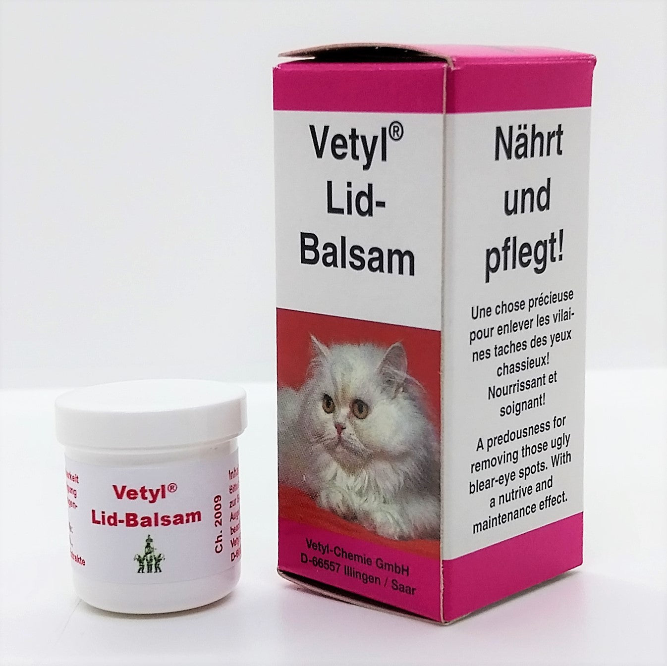 Vetyl Lid-Balsam 8gr, Tränensteinentferner, Tear Stain Remover, Augenpflege für Katzen und Hunde