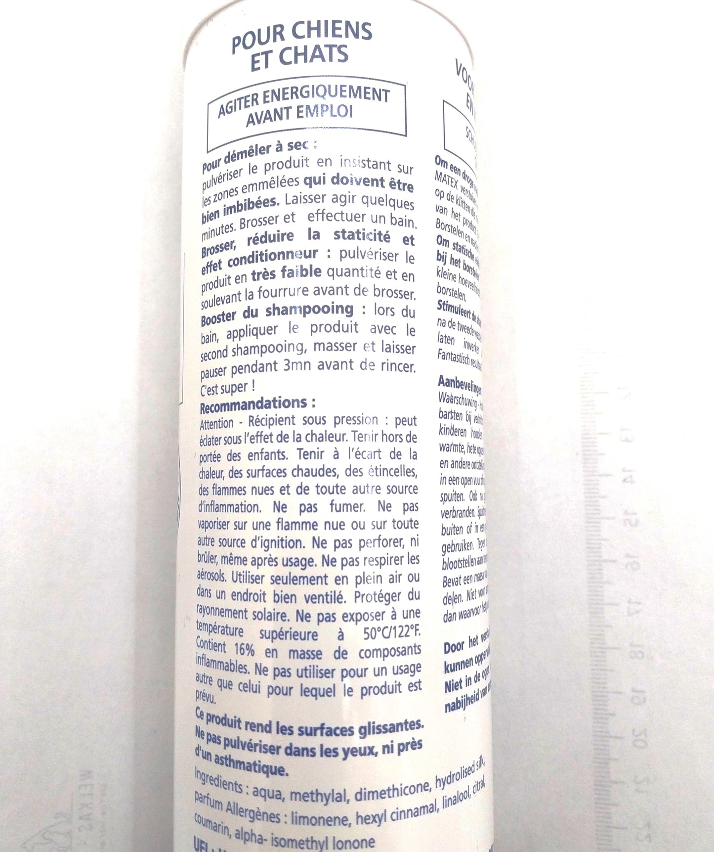 Matex Condibrush Finishing-Spray, Groomingspray, Entfilzungsspray, Kämmhilfe, Antistatikspray, 400 ml