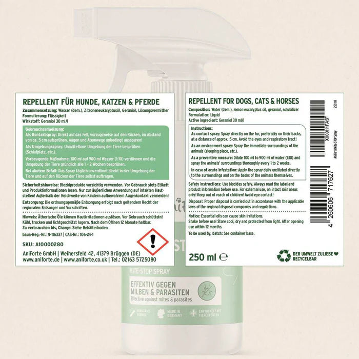 AniForte Milben-STOP Spray – Nachhaltiger Schutz vor Milben & Parasiten