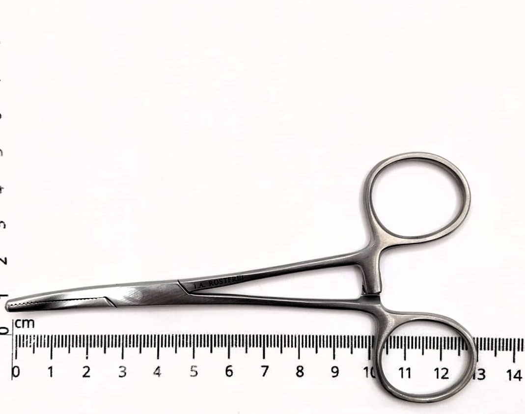 Mosquito-Nabelklemme-Arterienklemme Edelstahl ca. 12,5cm gerade und gebogen