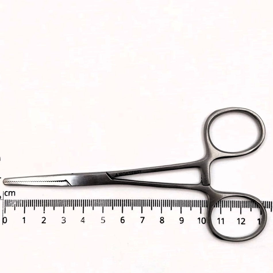Mosquito-Nabelklemme-Arterienklemme Edelstahl ca. 12,5cm gerade und gebogen