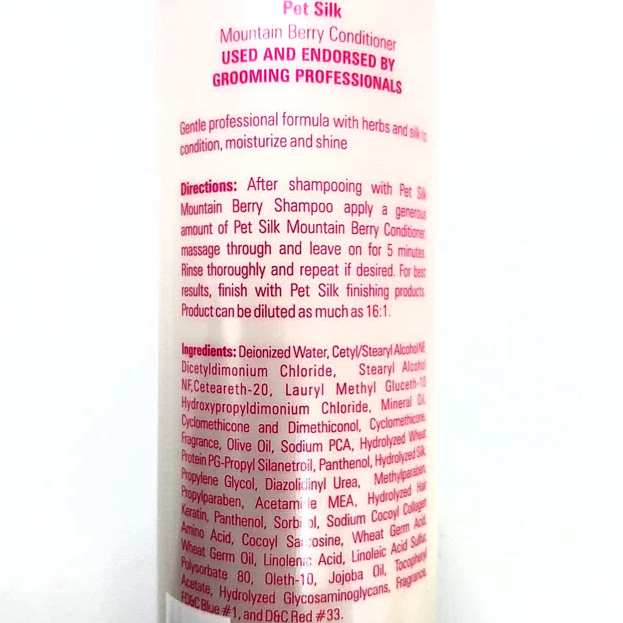 Pet Silk Mountain Berry Conditioner 473 ml, Feuchtigkeit Glanz und Duft süßer Beeren Hunde Katzen