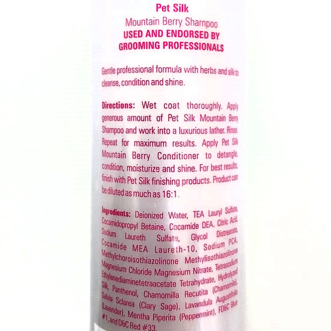 Pet Silk Mountain Berry Shampoo 473 ml, spendet Feuchtigkeit mit dem Duft frischer Beeren Hunde Katzen