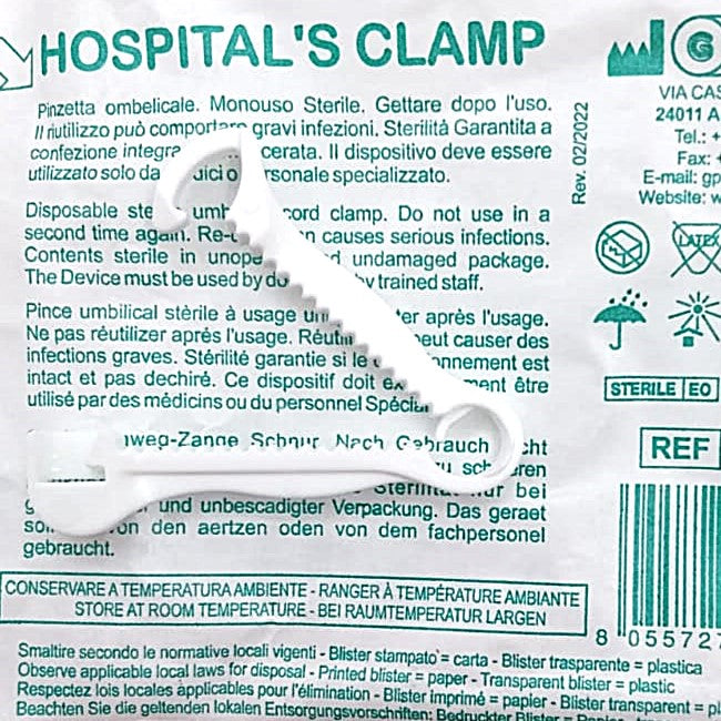 Einmal-Nabelklemme steril verpackt 10 Stück