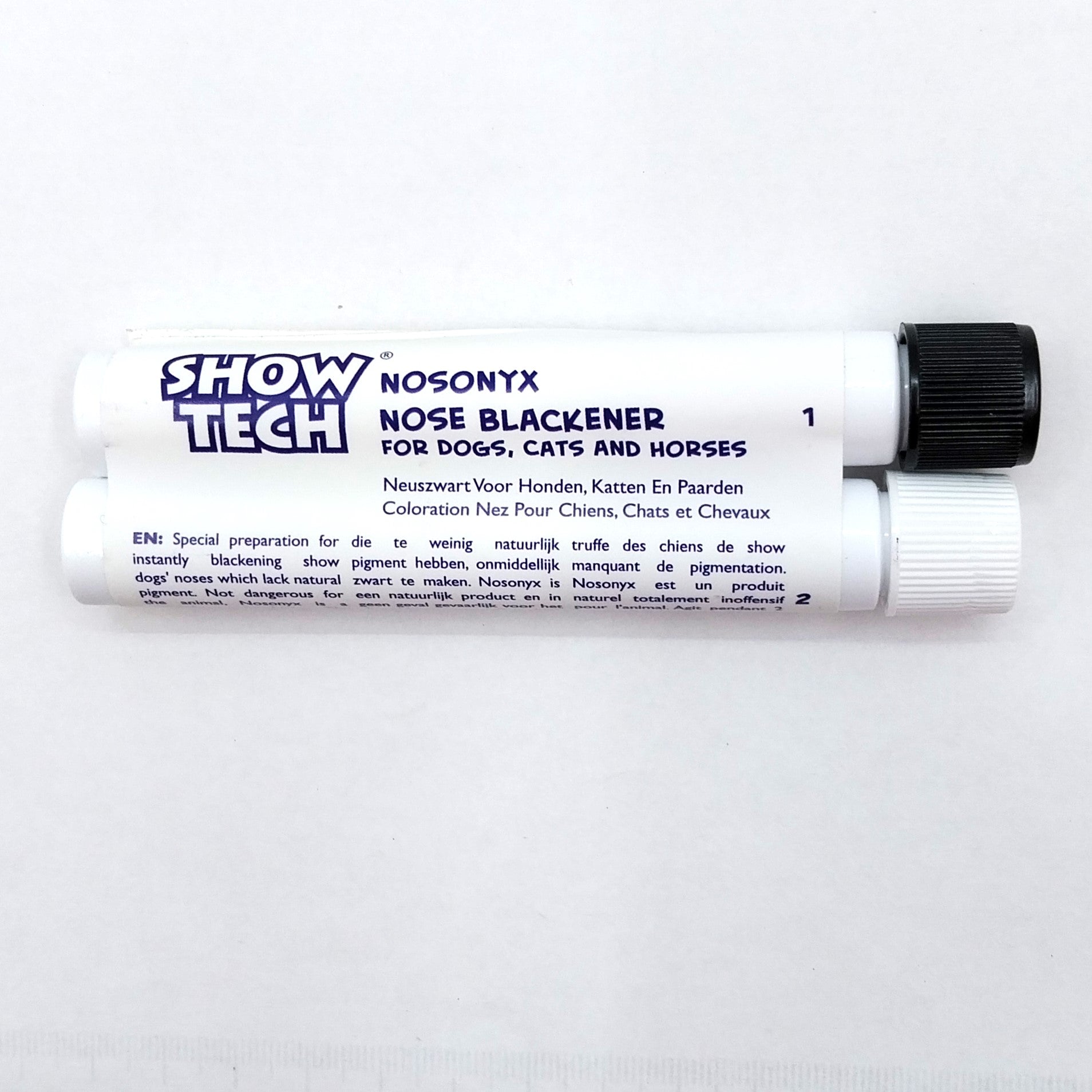 Show Tech Nosonyx Nose Blackener, Schwarzfärbung der Nase von Hunden Katzen und Pferden, 2x15ml