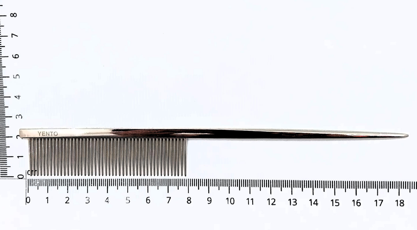Yento Needle Comb, Yento Kamm mit spitz zulaufendem Griff zum unterteilen der Haare, Nadelstielkamm