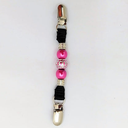 Startnummernclip Handmade mit Perlen